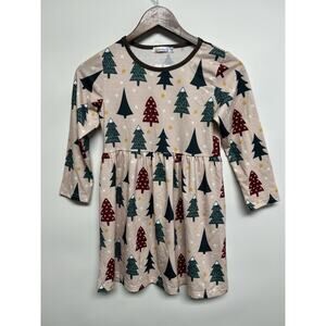 New Christmas Trees A-Line Dress Size 10 Retro Comfy Holiday Winter